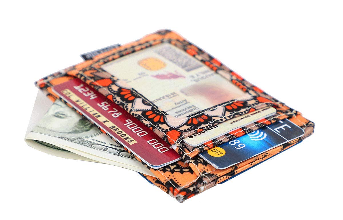 RFID Blocking Credit Card Holder for Women - Stylish & Secure Wallet with Star Anise Flower Design | Perfect for Travel, Shopping & Everyday Use