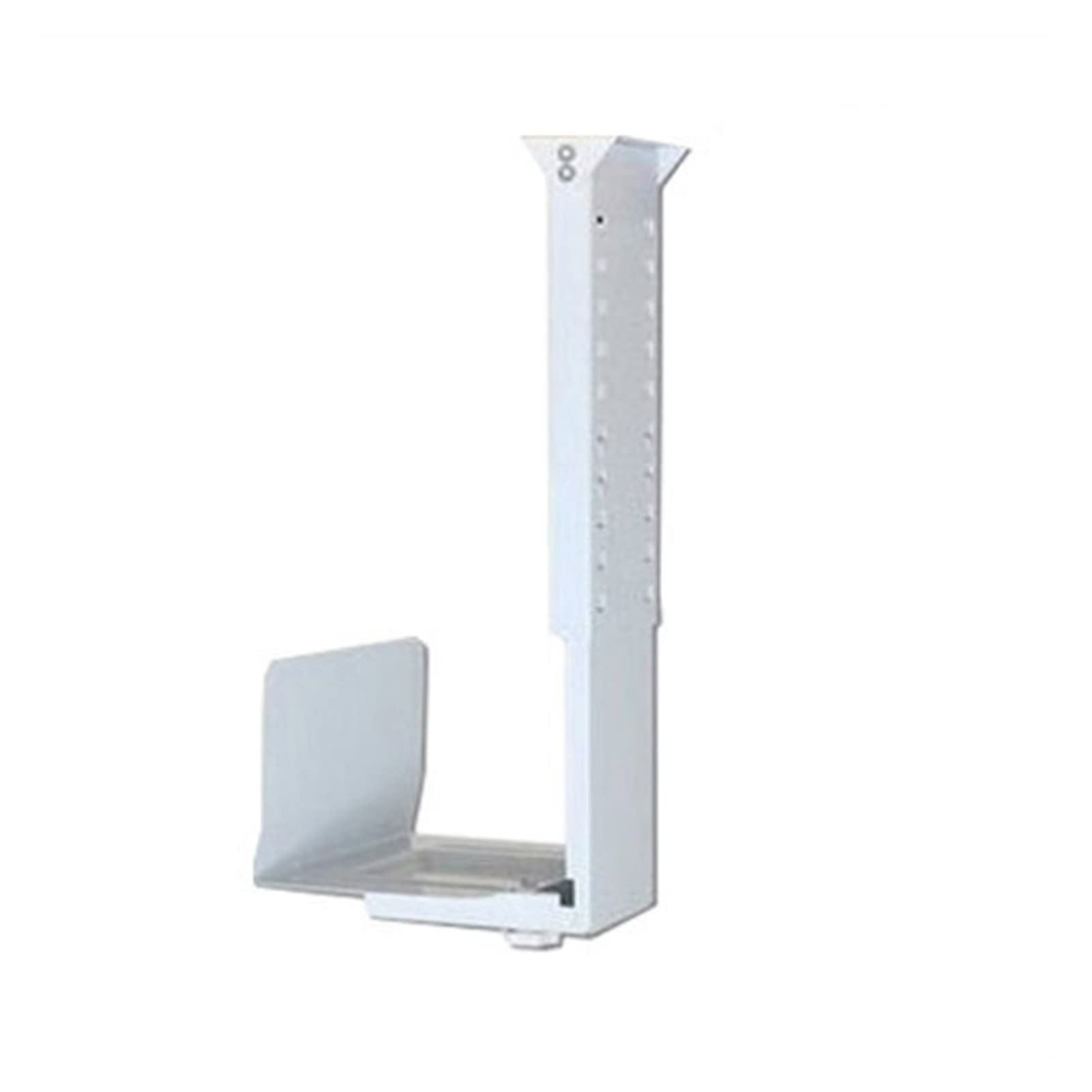 Adjustable Under Desk PC Case Holder - Wall Mount CPU Stand Bracket for Computer Mainframe & Host Box (White) - Perfect for Home Office & Gaming Setup Space Saving Solution