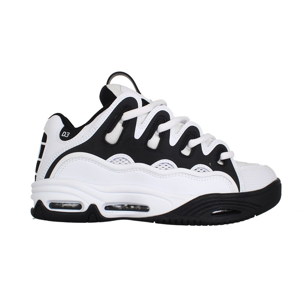 Osiris D3 2001 Skate Shoes - White/White/Black | Retro Sneakers for Men & Women | Perfect for Skateboarding, Streetwear & Casual Fashion