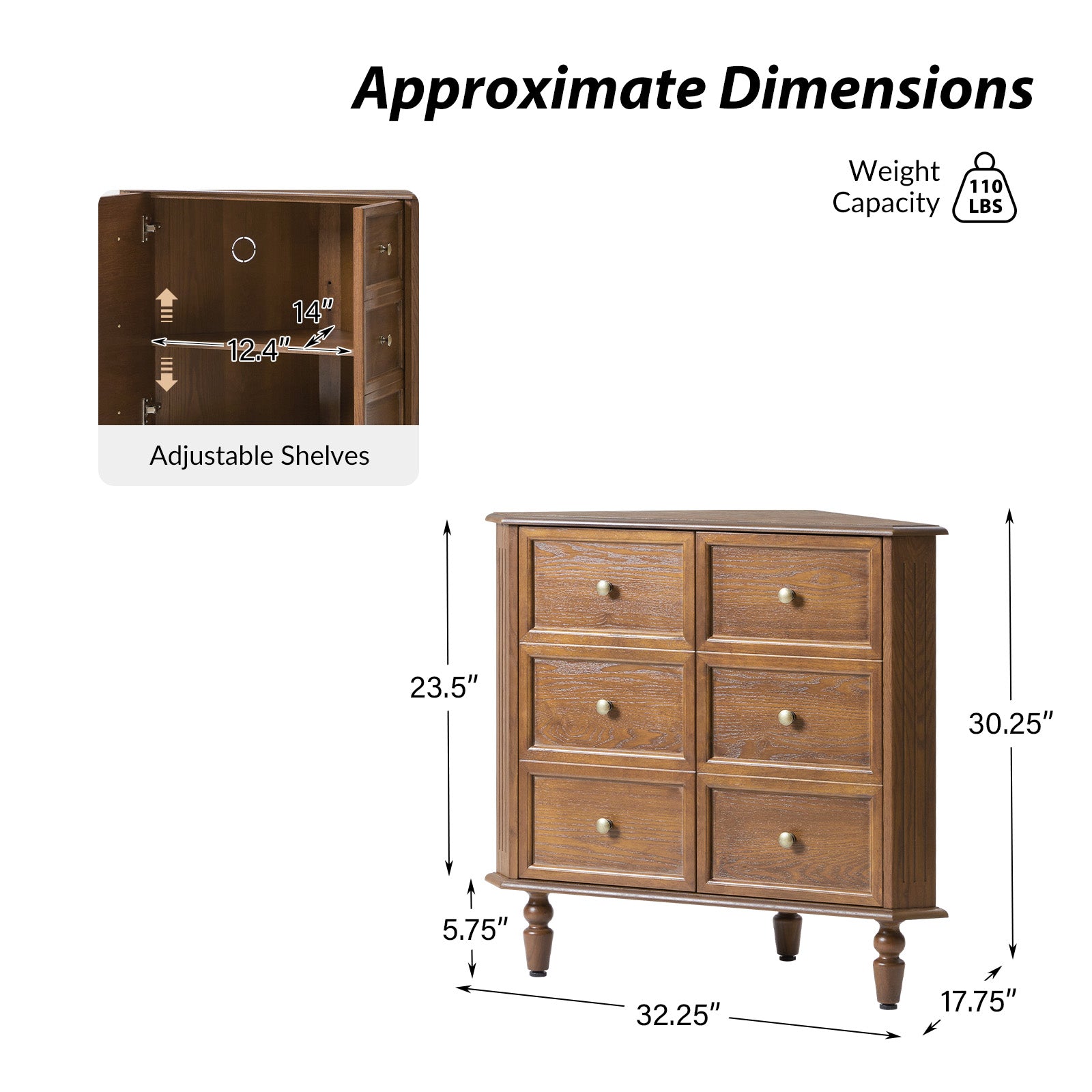 Belle Multifunctional Corner Storage Cabinet - Space Saving Organizer for Bathroom, Kitchen & Living Room | Multiple Styles & Sizes Available