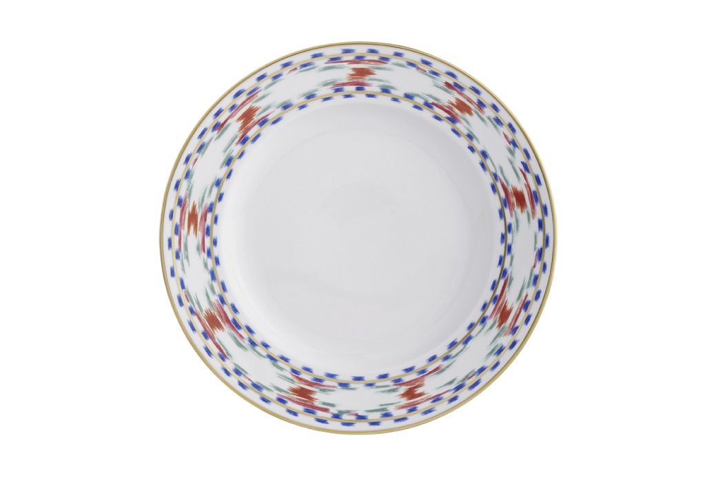 Elegant Bargello Dinner Plate Set - Premium Porcelain Plates for Fine Dining, Entertaining & Special Occasions | Dishwasher & Microwave Safe