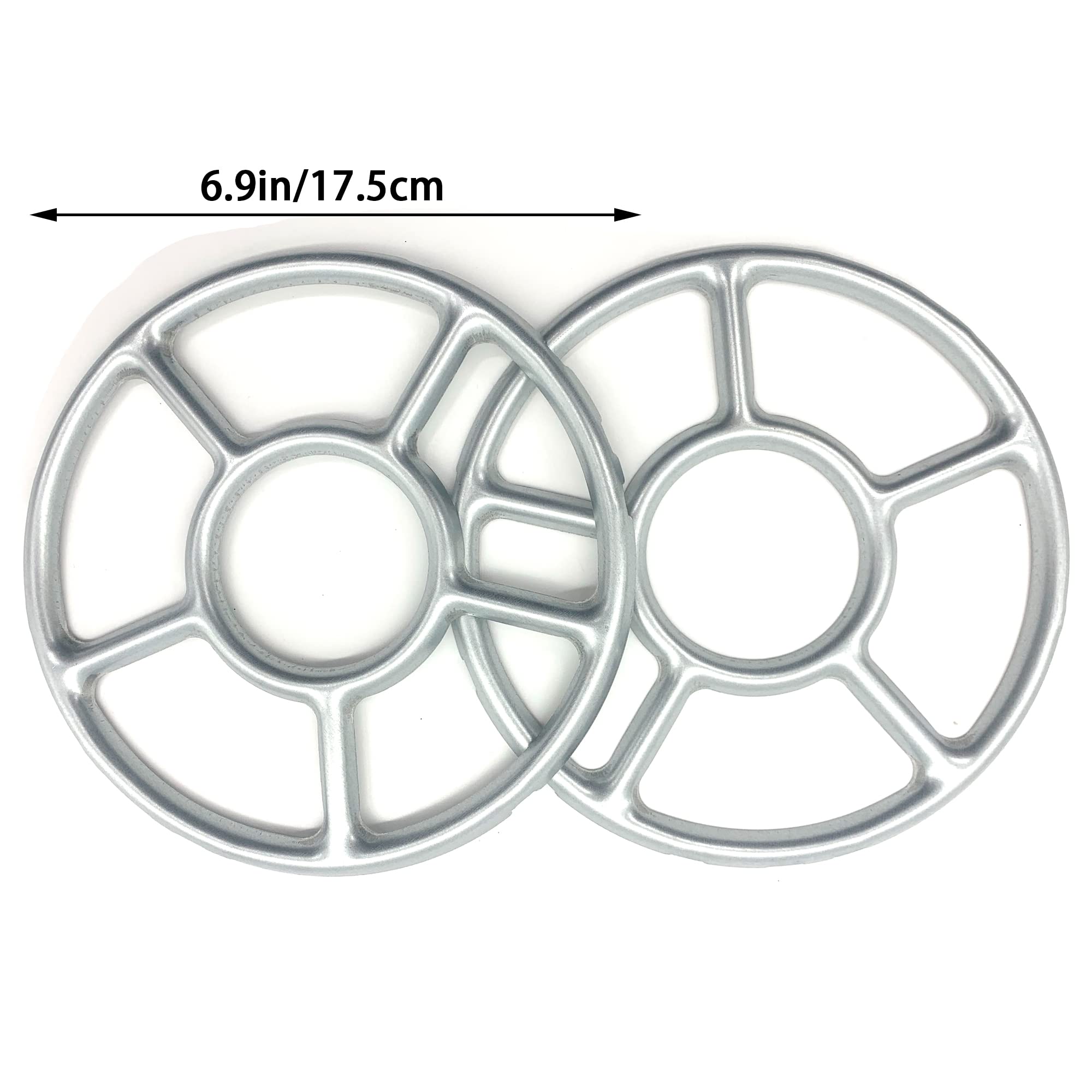 SEABABOO 2PCS Universal Cast Iron Wok Ring Gas Stove Burner Support - 6.9in/17.5cm for Wok Pan & Moka Pot - Durable & Stable Cooking Accessory for Stir-Fry, Deep Frying & Coffee Brewing