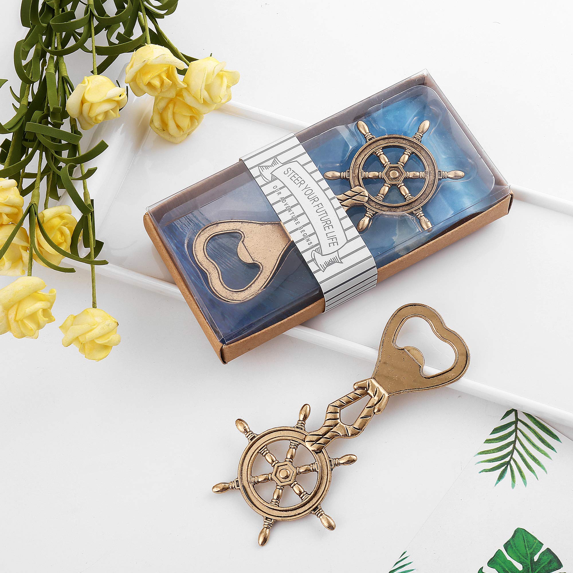 Rudder Bottle Opener - Nautical Beer Opener for Boaters - Sailor Birthday Gift - Nautical Decor Accessories in Gift Box - Perfect for Boating, Sailing, and Beach Parties