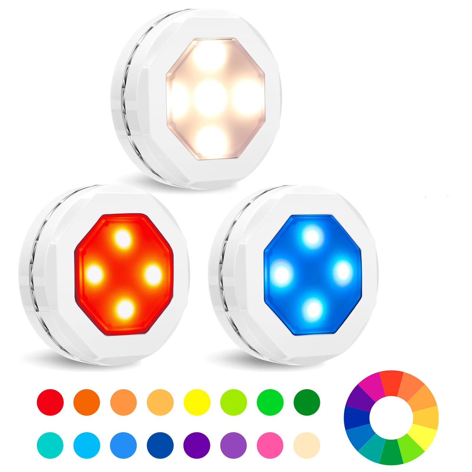Dimmable RGB LED Pumpkin Lights - Remote Control Halloween Decor (3 Pack) for Indoor/Outdoor