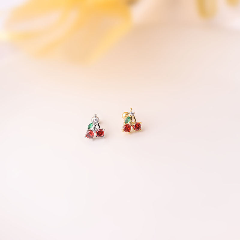 20G Mini Peach Helix Anti Tragus Fruit Stud Earrings - Dainty Cartilage Piercing Jewelry for Women | Perfect for Everyday Wear & Special Occasions