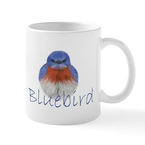 White - Bluebird Design Mug