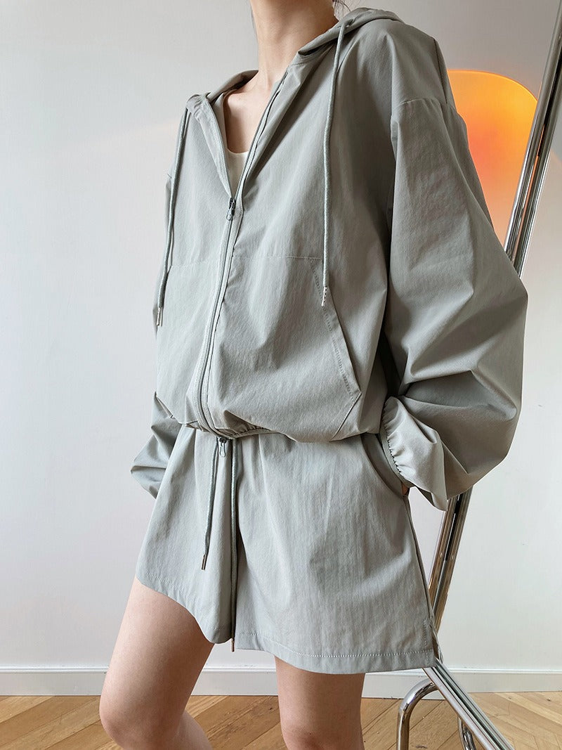 Lovevop Casual Hooded & Shorts 2-Piece Suit Set for Women - Comfortable Lounge Wear, Summer Outfits, Gym Yoga, and Street Fashion