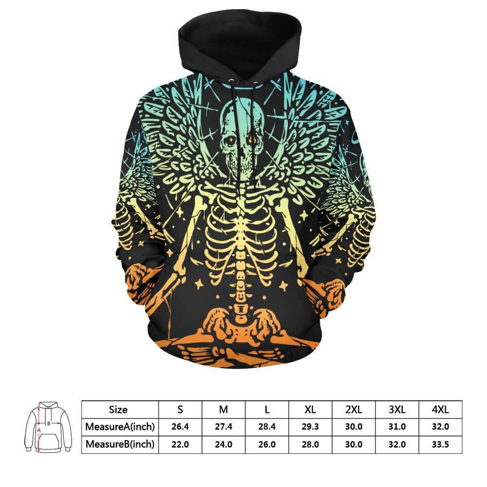 Deaths Meditation Hoodie - Gothic Streetwear for Men & Women | Perfect for Yoga, Gym & Casual Wear