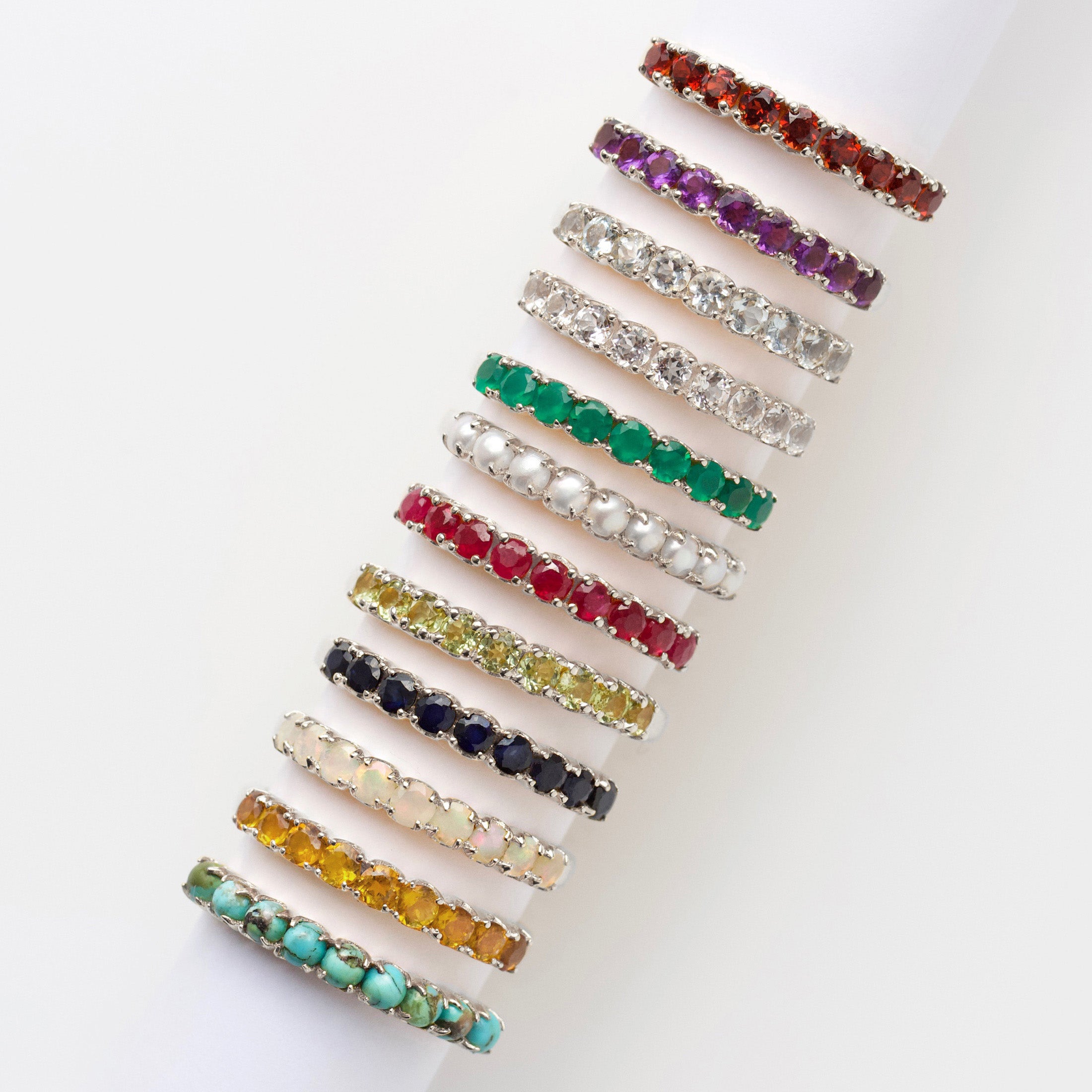 Personalized Birthstone Ring - Custom Name & Date Engraving - Perfect for Anniversaries, Birthdays & Gifts