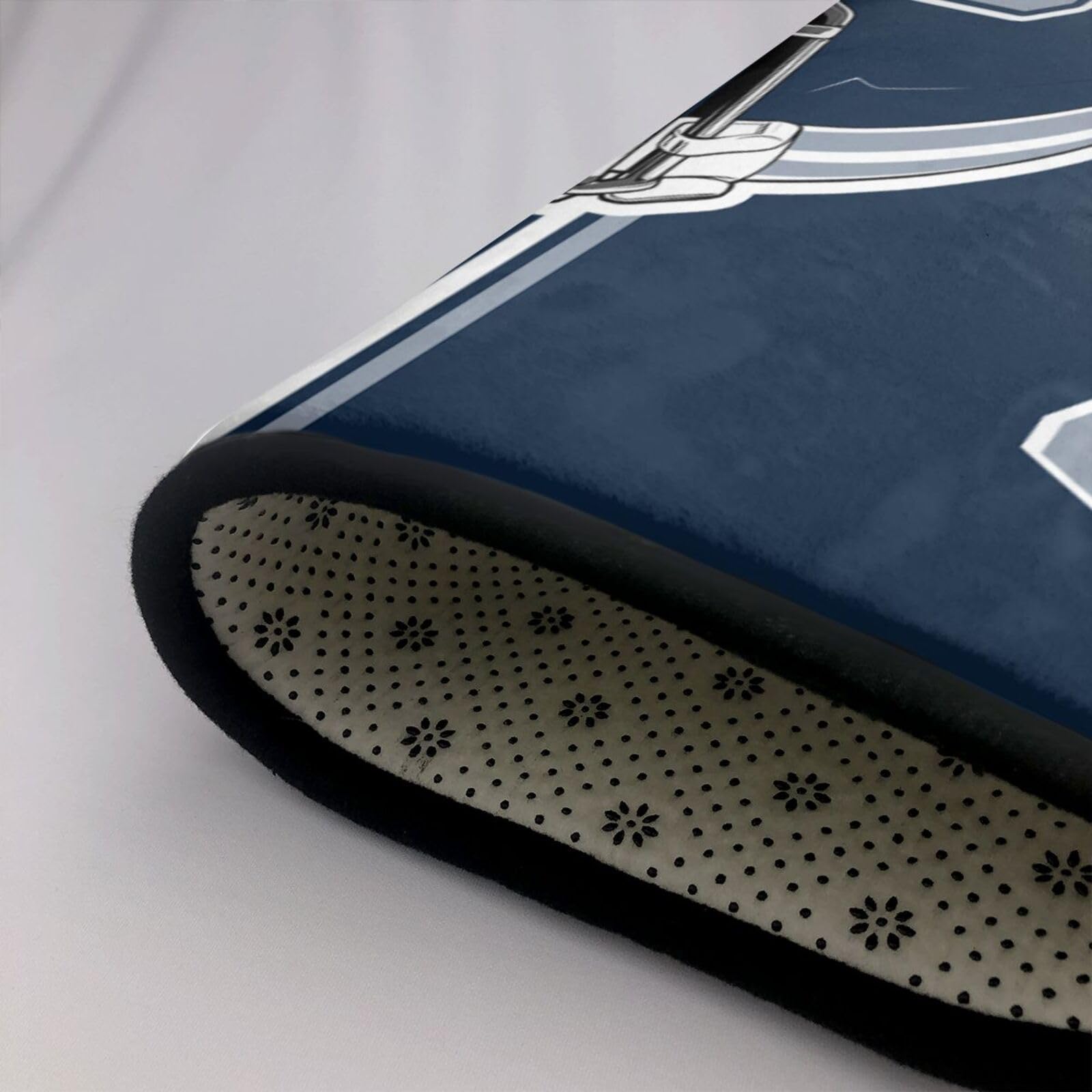 Custom Football Name & Number Personalized Area Rug - Non-Slip Soft Carpet for Living Room, Bedroom, Office Decor | Perfect for Sports Fans, Game Room & Man Cave Decor