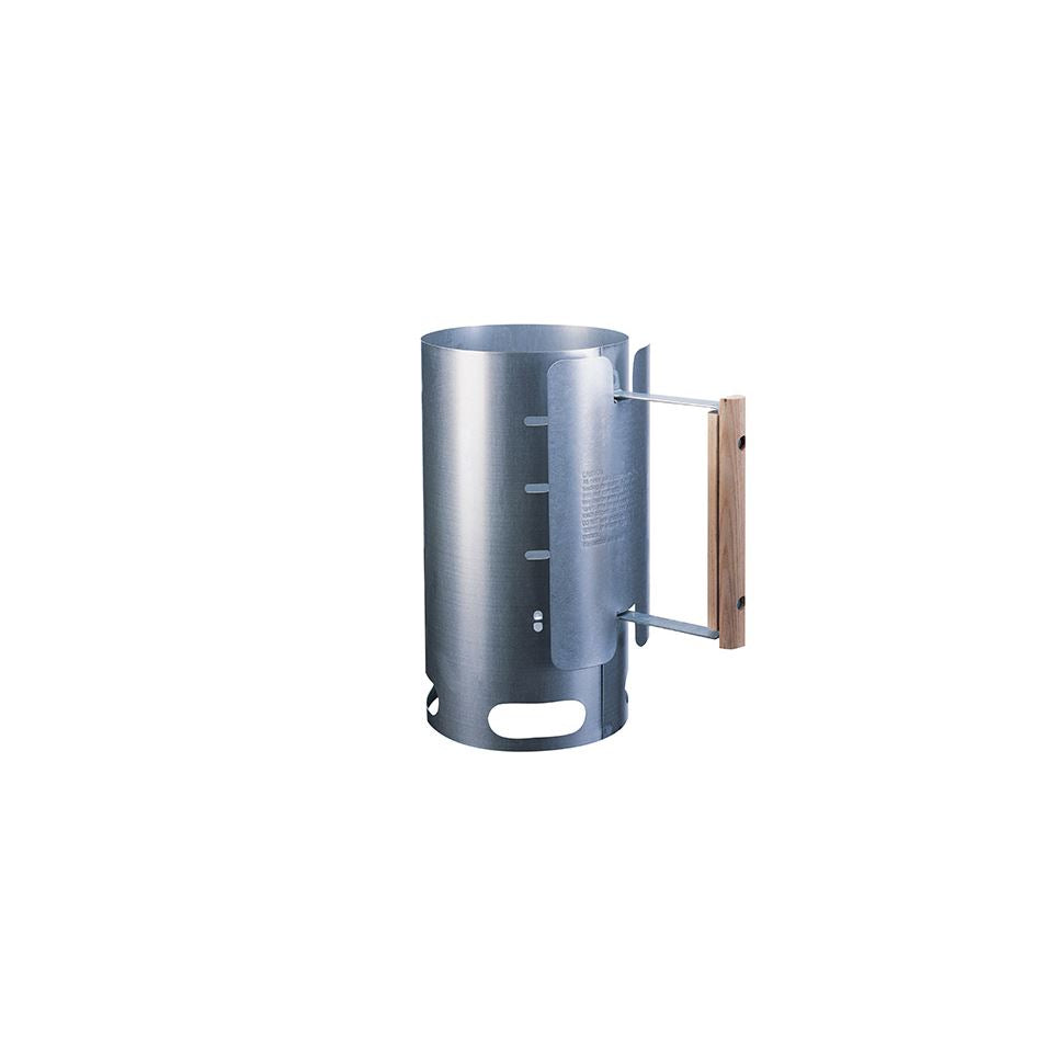 Lodge 6.5 Inch Round Camp Charcoal Chimney Starter with Handle - Perfect for BBQ, Grilling, Camping & Outdoor Cooking