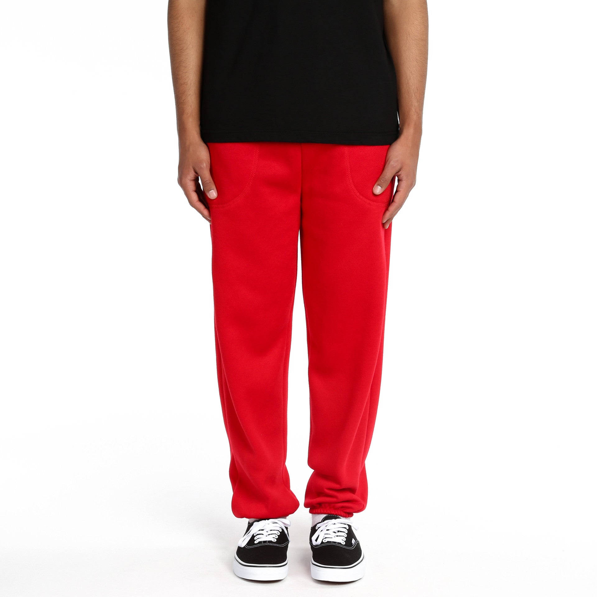 LA Speedy Sweatpants for Women - Soft & Comfortable Joggers with Elastic Waistband - Red Casual Lounge Pants for Running, Yoga, and Home Relaxation