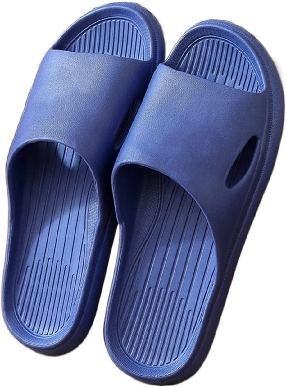 Men's Non-Slip Indoor Slippers - Comfortable Summer House Shoes for Home, Hotel & Bathroom - Breathable Flip Flop Sandals for Couples & Family (Blue, Size 40-41/260mm) - Perfect for Relaxing, Lounging & Spa Days