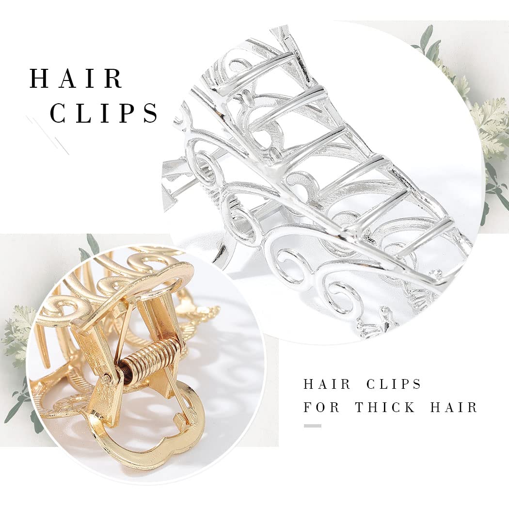 Runmi Large Hair Clips 2 Pack - Non-Slip Strong Hold 11cm Hair Claw Clips for Women & Girls - Perfect for Thick Hair, Ponytails & Updos