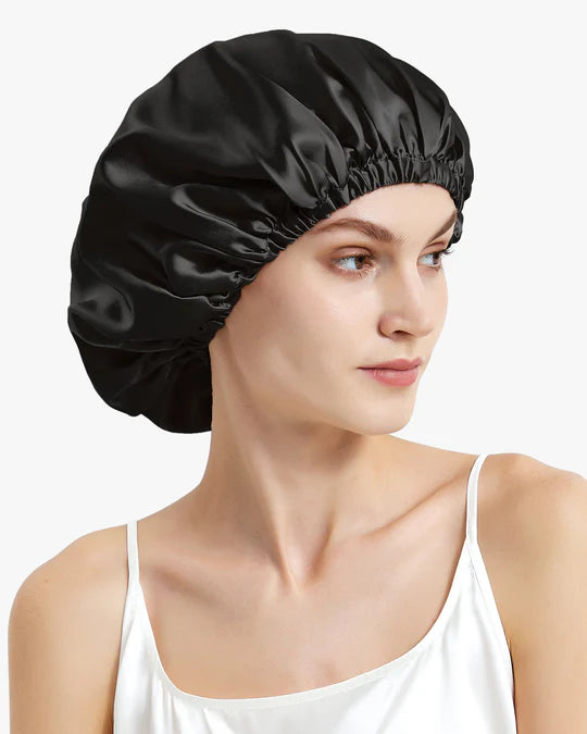 Luxury Silk Sleep Caps for Women - Soft & Breathable Hair Protection for Nighttime & Travel - Perfect for Curly Hair & Natural Hair Care