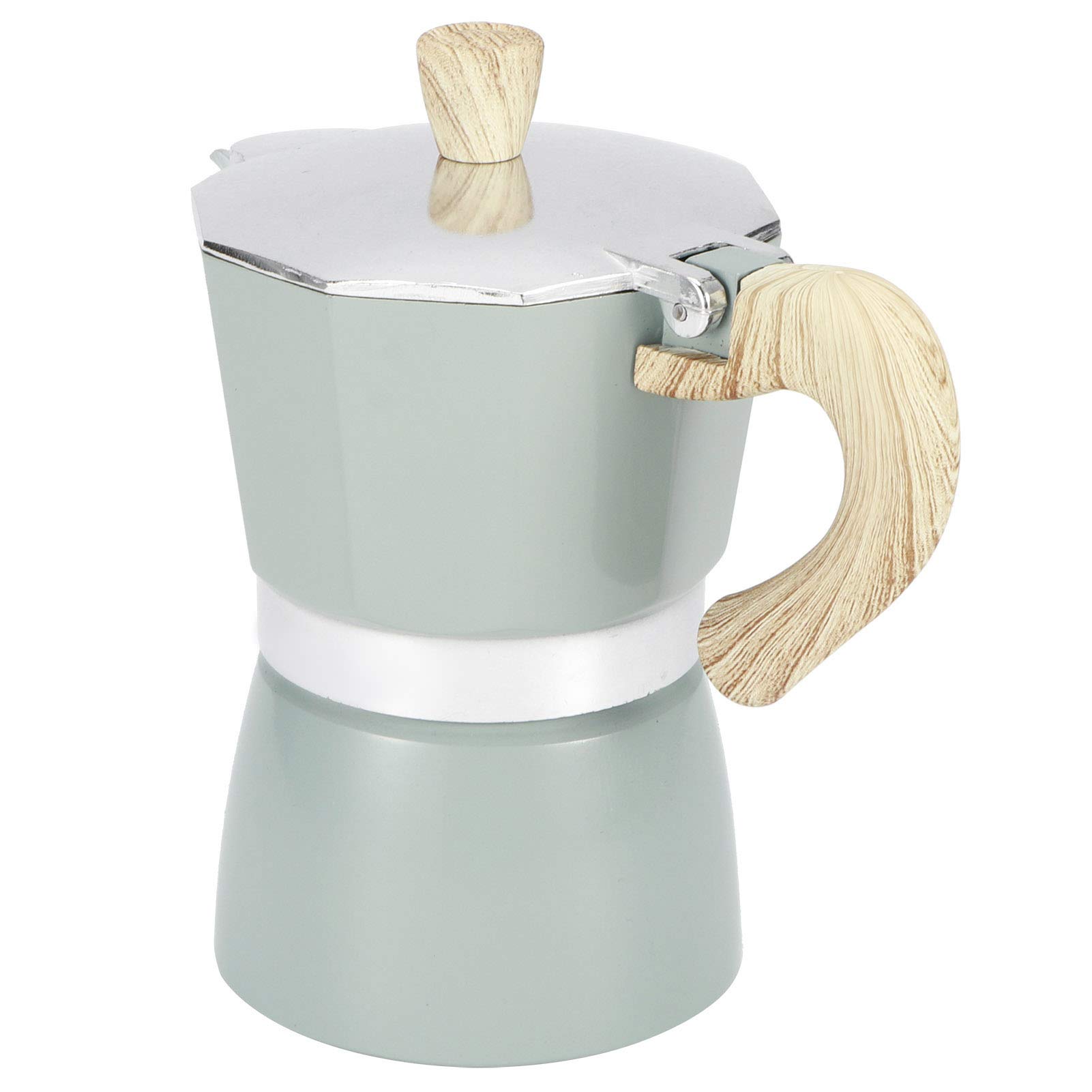 Stovetop Coffee Maker with Non-Slip Handle - 300ML Lake Blue Coffee Pot for Home & Cafe Use | Easy to Clean | Perfect for Espresso, French Press & Drip Coffee Brewing