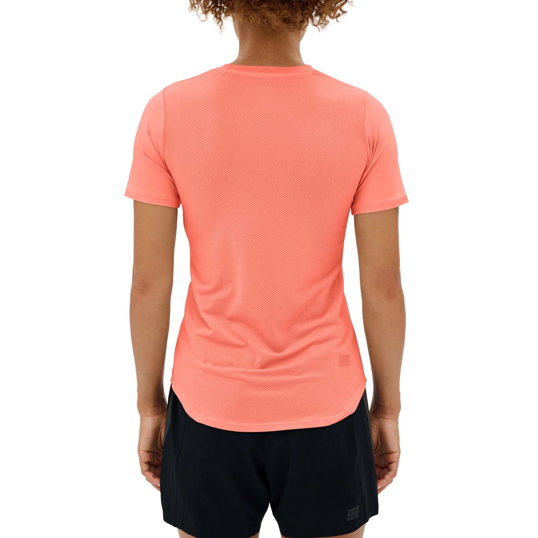CEP Women's Running Shirt - V5 Round Neck Short Sleeve Athletic Top in Coral | Moisture-Wicking Workout Tee for Jogging, Gym & Outdoor Sports