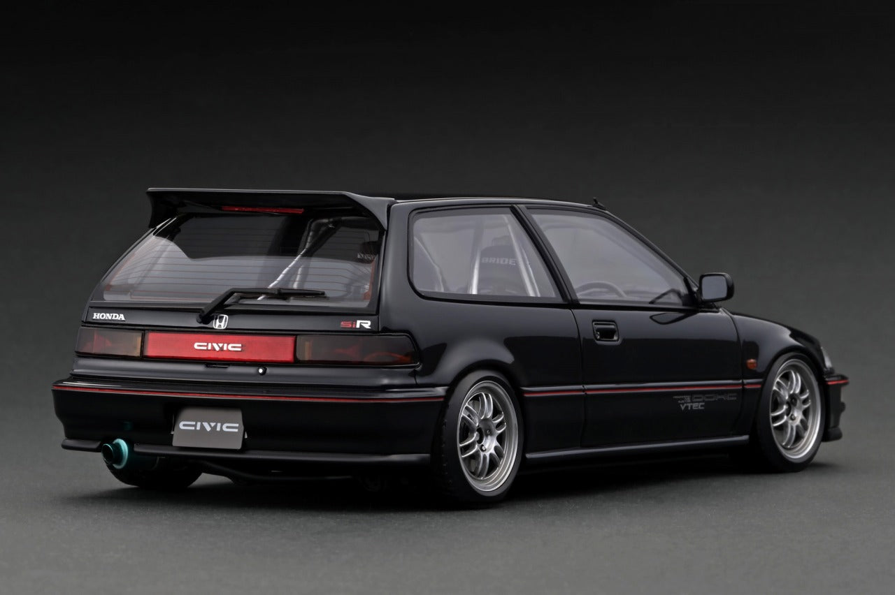 1:18 Scale Honda Civic EF9 Black Diecast Model Car - Collectible Toy for Car Enthusiasts & Perfect Gift for Honda Fans - Great for Display, Collection, and Racing Game Decor