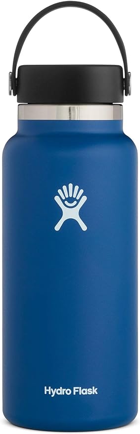 Hydro Flask 32oz Wide Mouth Water Bottle with Straw Lid - Vacuum Insulated Stainless Steel Water Bottle for Hot & Cold Drinks - Perfect for Hiking, Gym, Work, and Outdoor Activities