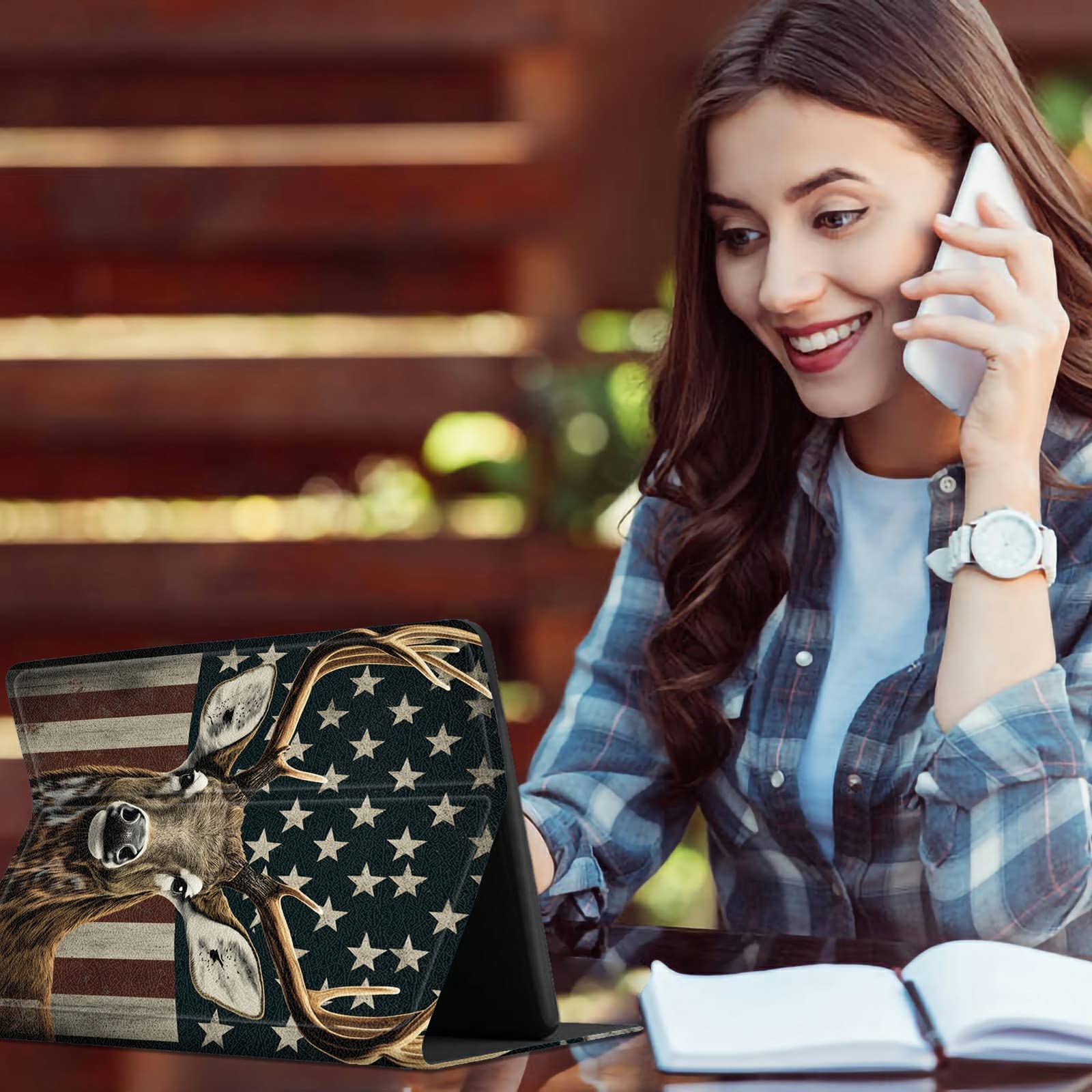 Premium Shockproof iPad Mini 7th/6th Gen Case (2024/2021 Model) - 8.3 Inch Multi-Angle Stand Protective Cover with American Flag Design for Men & Women | Perfect for Work, Travel & Home Use