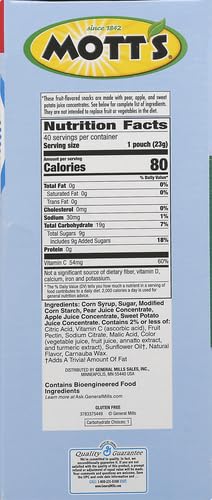 Mott's Assorted Fruit Flavored Snacks - Gluten Free, Family Pack (40 Count, 32 oz) - Perfect for Easter Basket Stuffers, Kids Lunch Box & Healthy On-the-Go Snacks