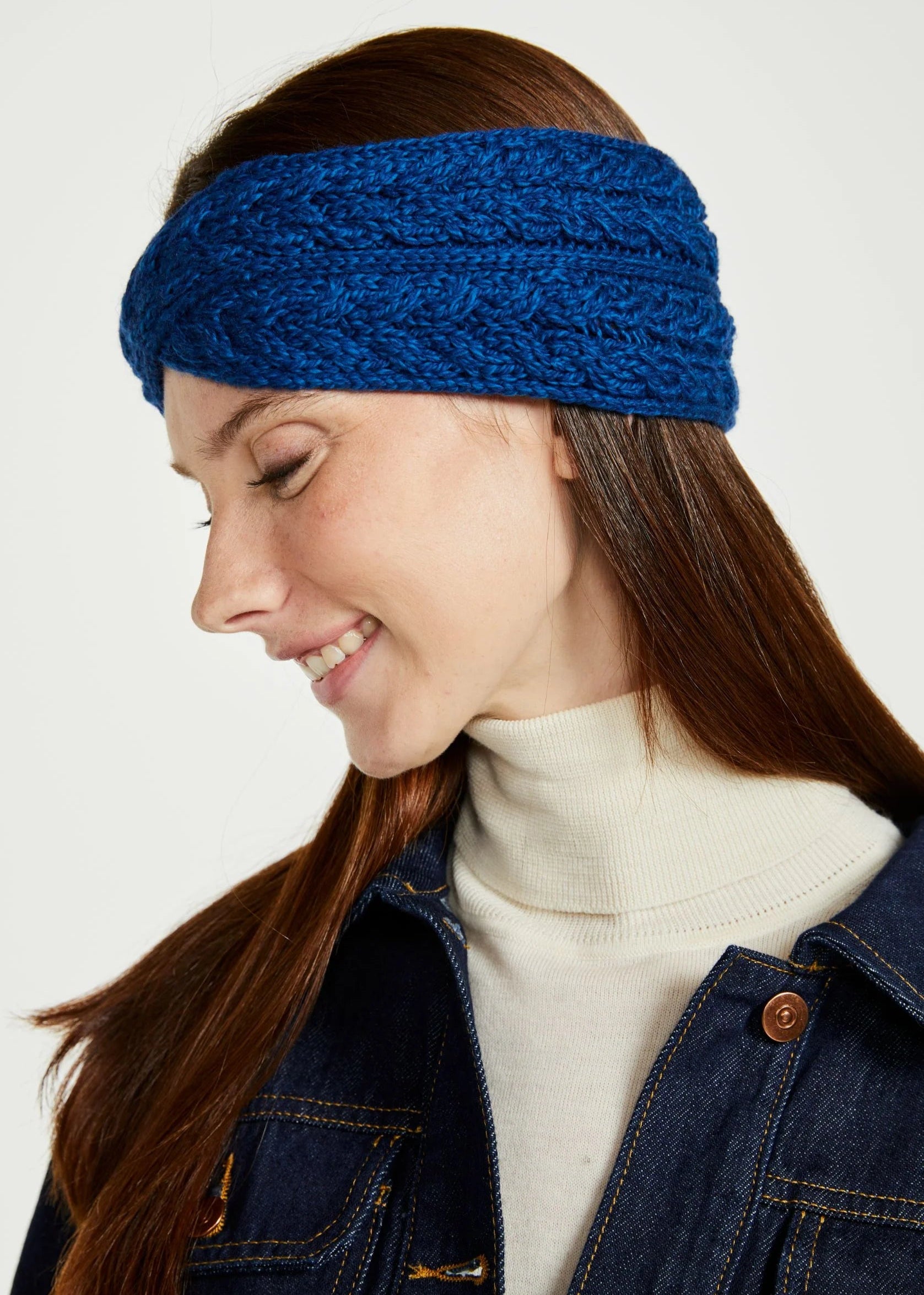 Aran Cross Over Headband for Women - Stylish Knitted Hair Accessory for Workout, Yoga, and Everyday Wear
