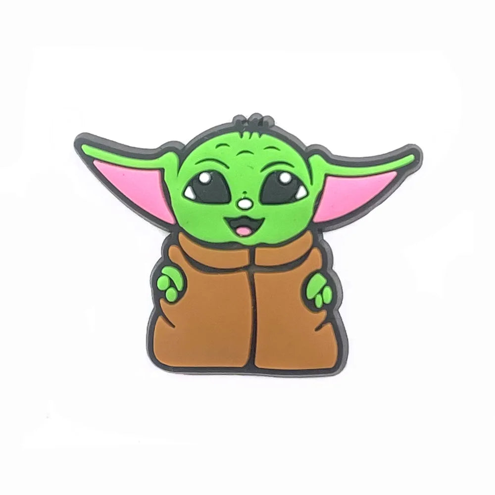 25 Styles Star Wars Yoda Shoe Charms for Crocs - DIY Decor Jibbitz for Kids & Adults - Waterproof Shoe Accessories for Slippers, Sandals & Water Shoes - Perfect Gift for Star Wars Fans & Crocs Lovers