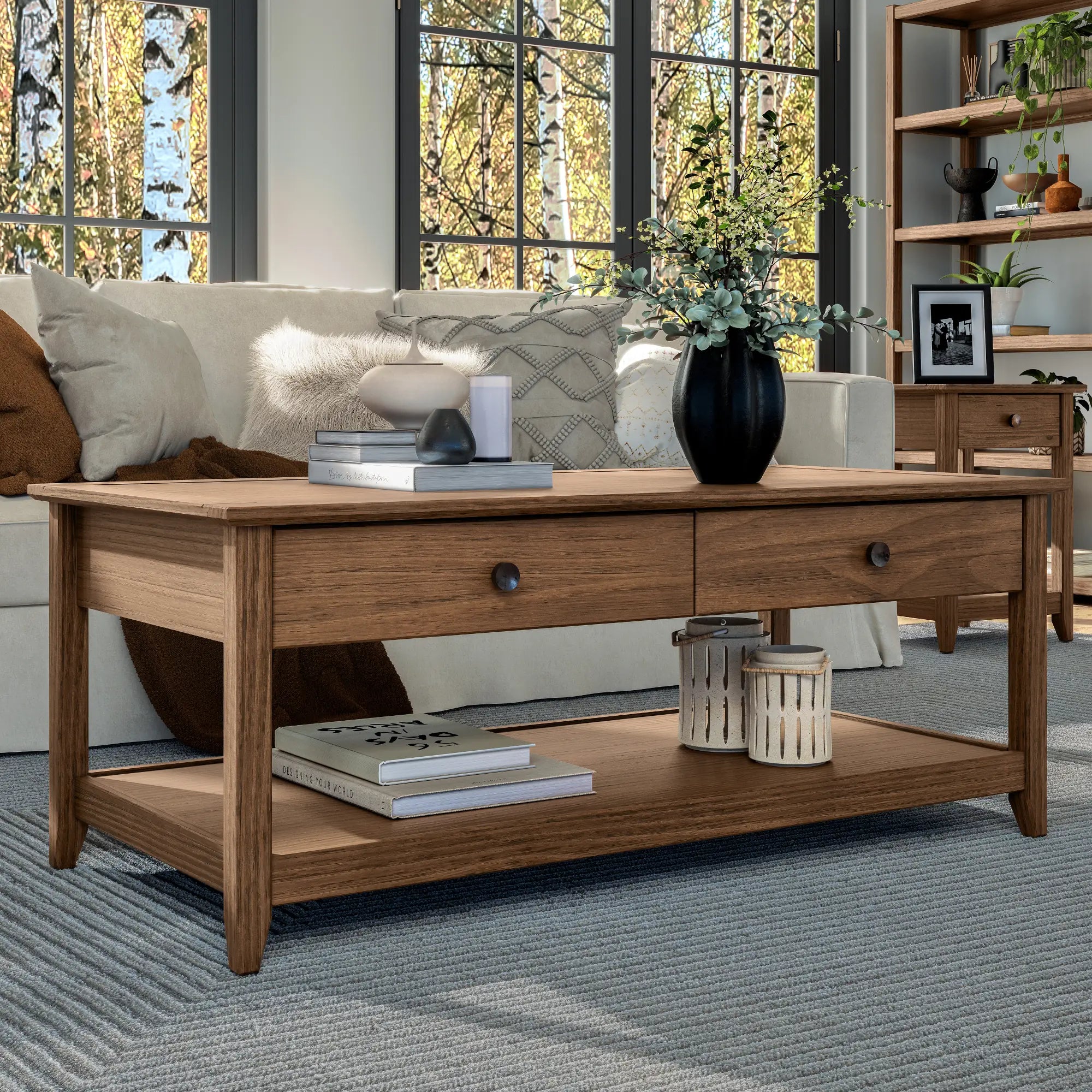 Modern Greenport Coffee Table - Stylish Living Room Furniture for Home Decor, Perfect for Small Spaces & Apartments