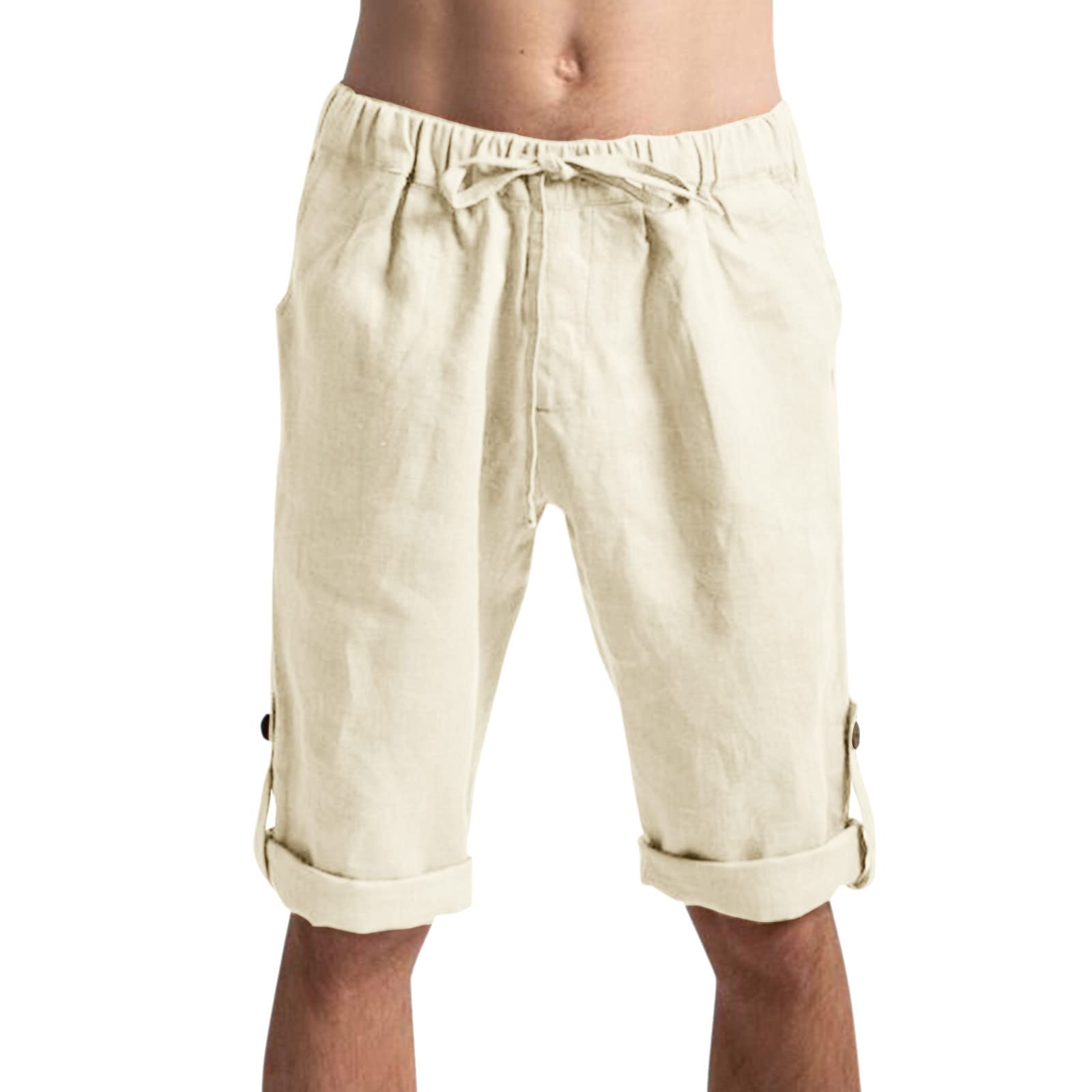 **Men's Casual Classic Fit Athletic Shorts - Breathable Cotton Cargo Shorts for Workout, Golf & Summer Beach | Perfect for Outdoor Sports & Relaxing**