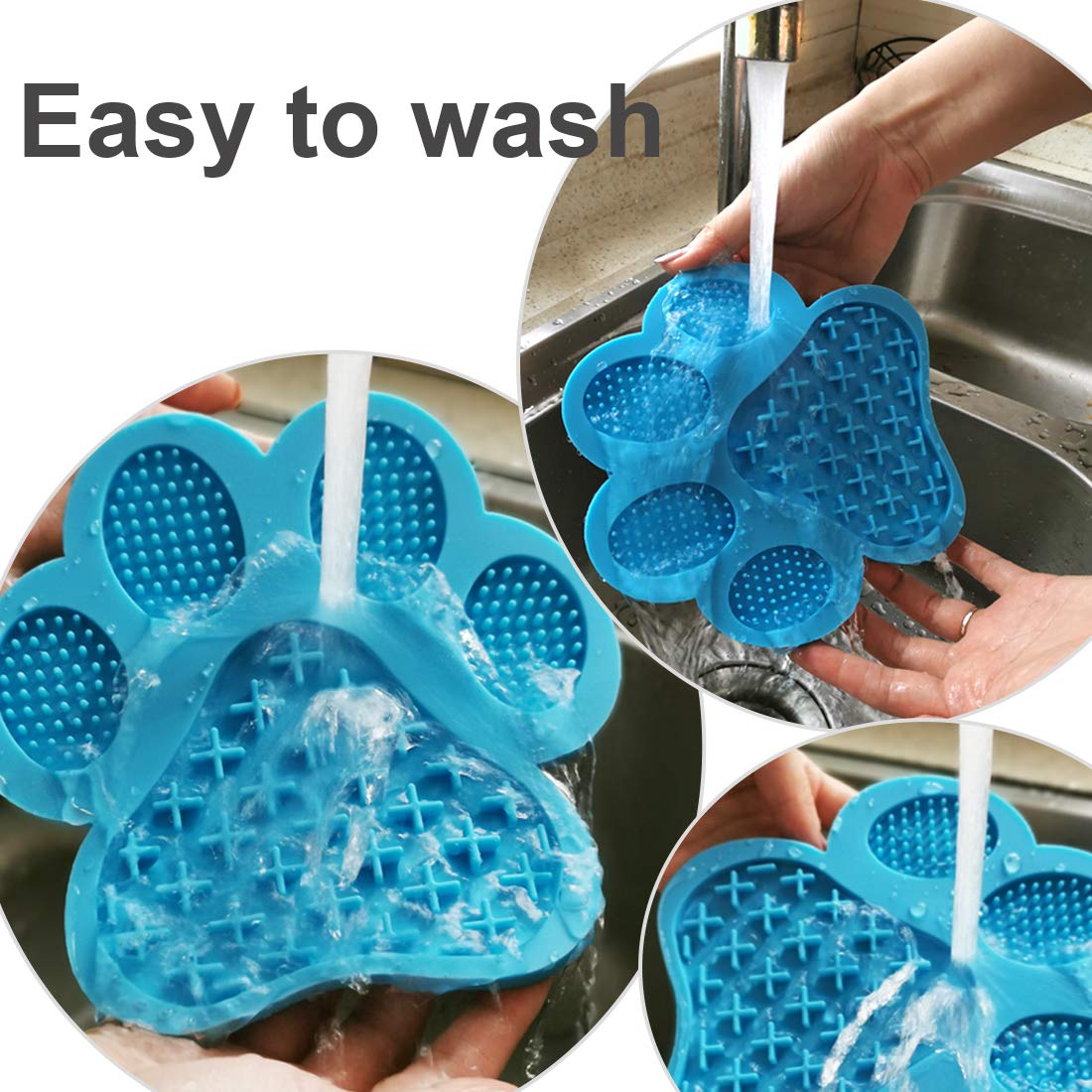 Dog Lick Pad with Strong Suction - Slow Feeder Mat for Peanut Butter, Bathing & Grooming | Pet Training Aid & Anxiety Relief for Dogs | Non-Slip Dog Washing Distraction Tool (Red) - Perfect for Bath Time, Mealtime & Stress Relief