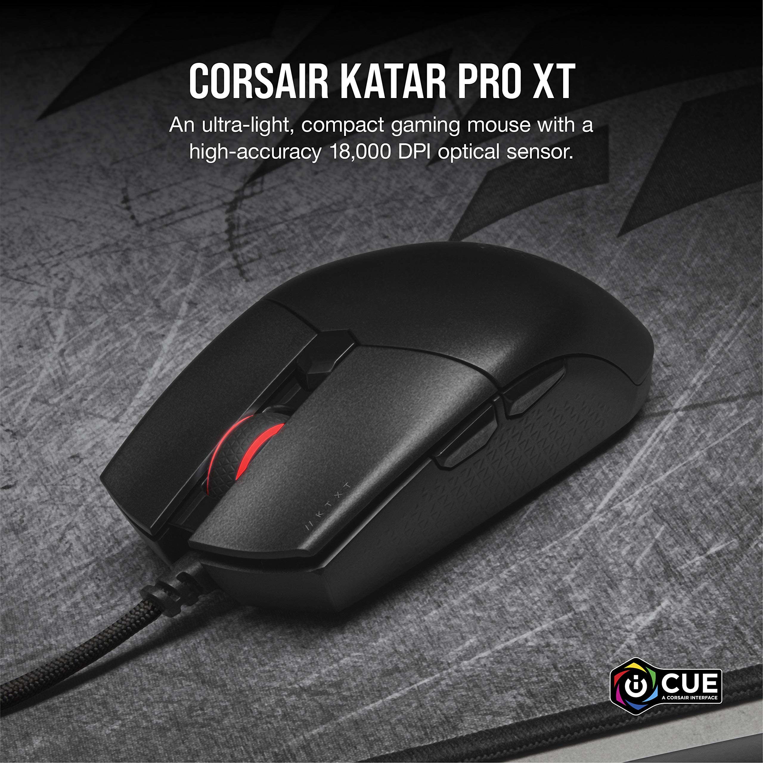 Corsair Katar Pro XT Ultra-Light Gaming Mouse & Cloth Mouse Pad Combo - Perfect for PC Gaming, Esports, and Office Work