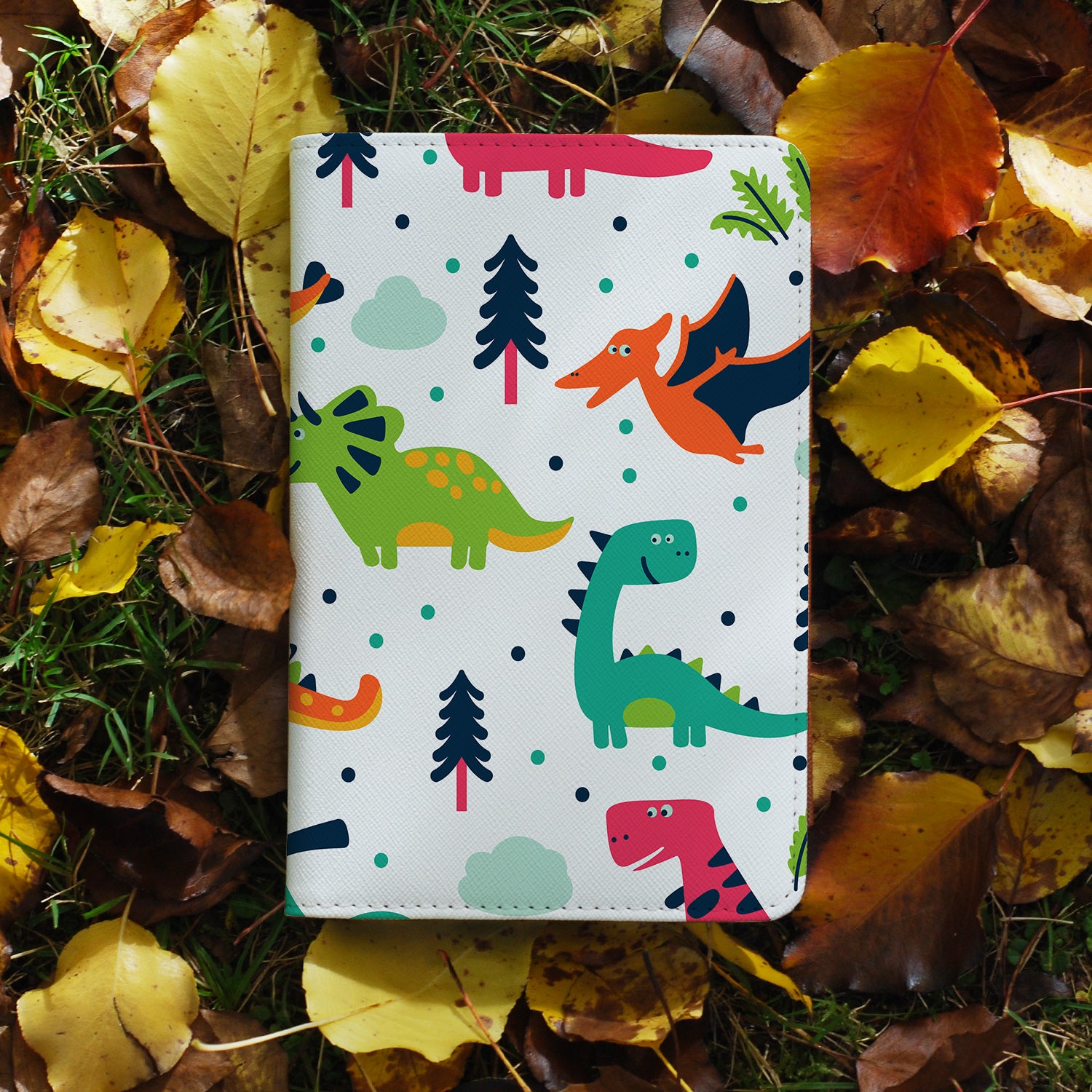 Dinosaur Travel Wallet - RFID Blocking Passport Holder for Men & Women - Perfect for Airplane, Cruise & International Trips