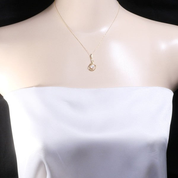 18K Yellow Gold Pearl Necklace for Women - Elegant Bridal Jewelry & Wedding Gift - Perfect for Anniversaries, Prom, and Special Occasions