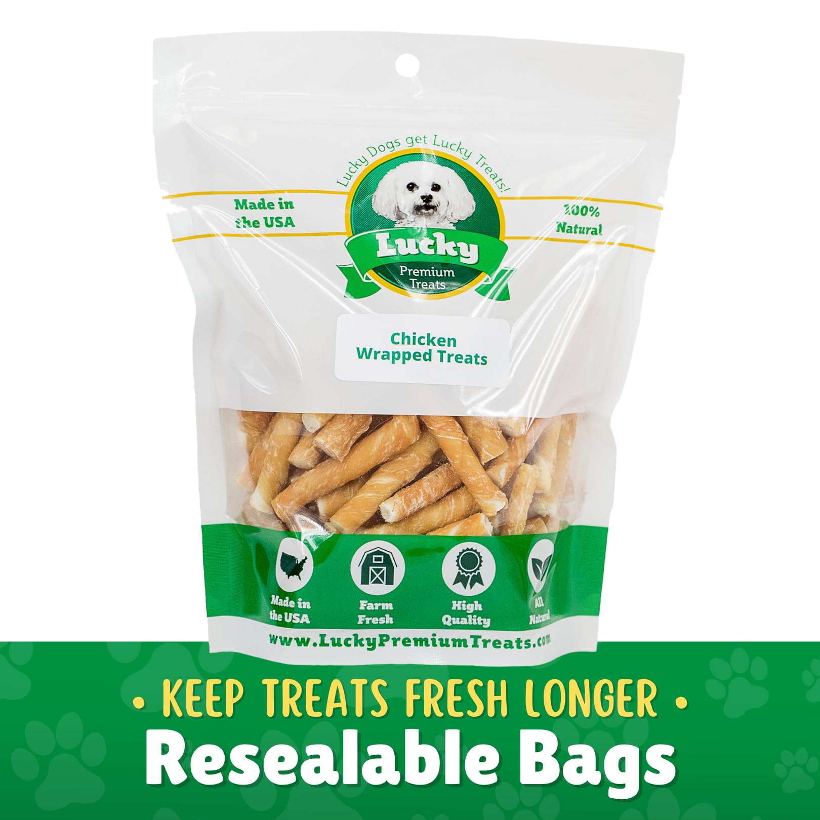 Premium Chicken Wrapped Rawhide Dog Chews - All Natural, Long-Lasting Dog Treats for Small & Toy Breeds - Made in USA, No Preservatives - 150 Count - Perfect for Training, Rewards & Dental Health
