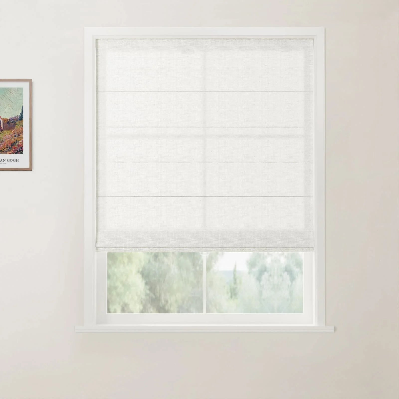 Custom Cordless Roman Shades for Windows - Blackout Back Slat Design for Privacy & Light Control - Perfect for Living Room, Bedroom, and Home Office