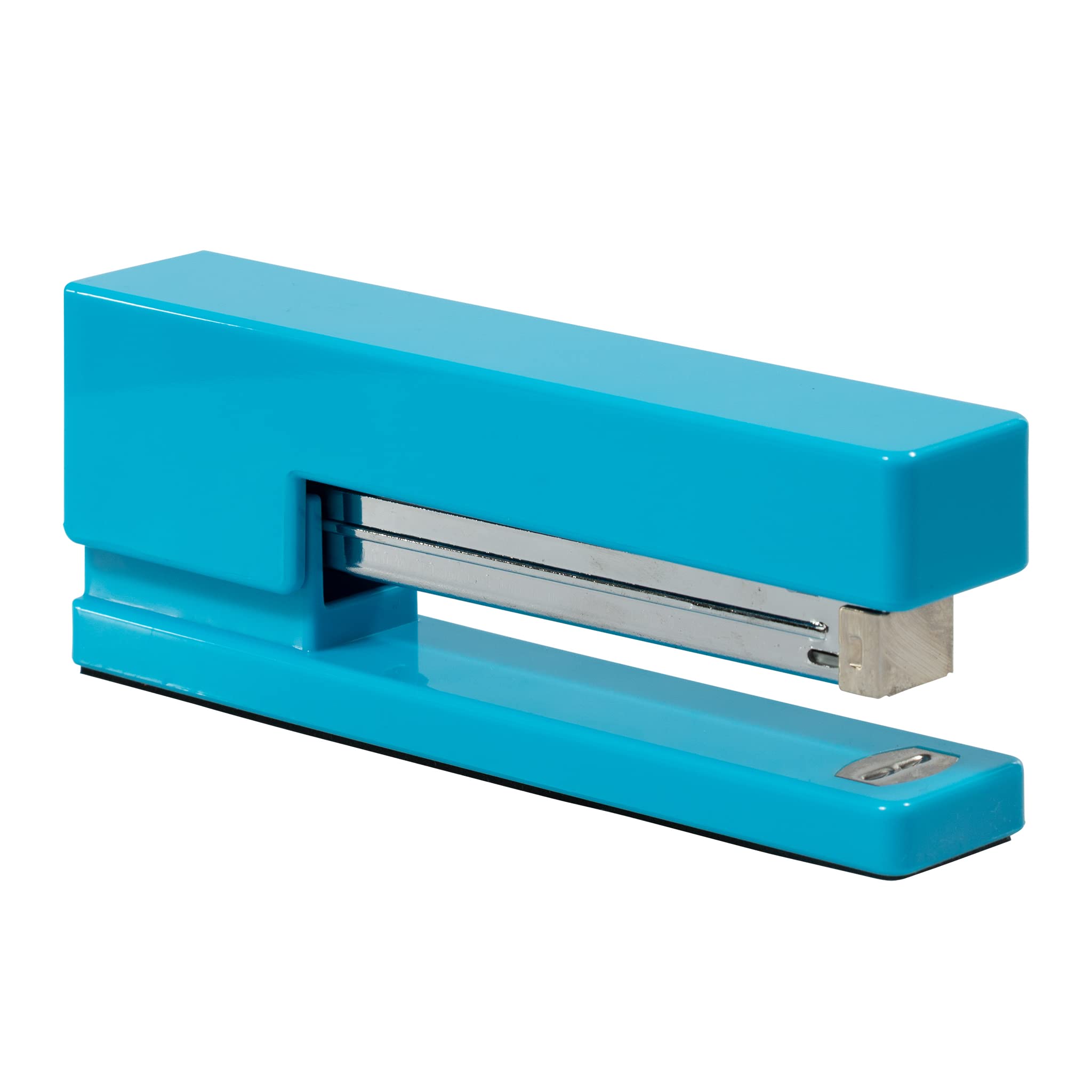 JAM PAPER Modern Heavy Duty Stapler - Blue Office Desk Stapler for Paper, Documents, Files - Perfect for Home, Office, School & Business Use