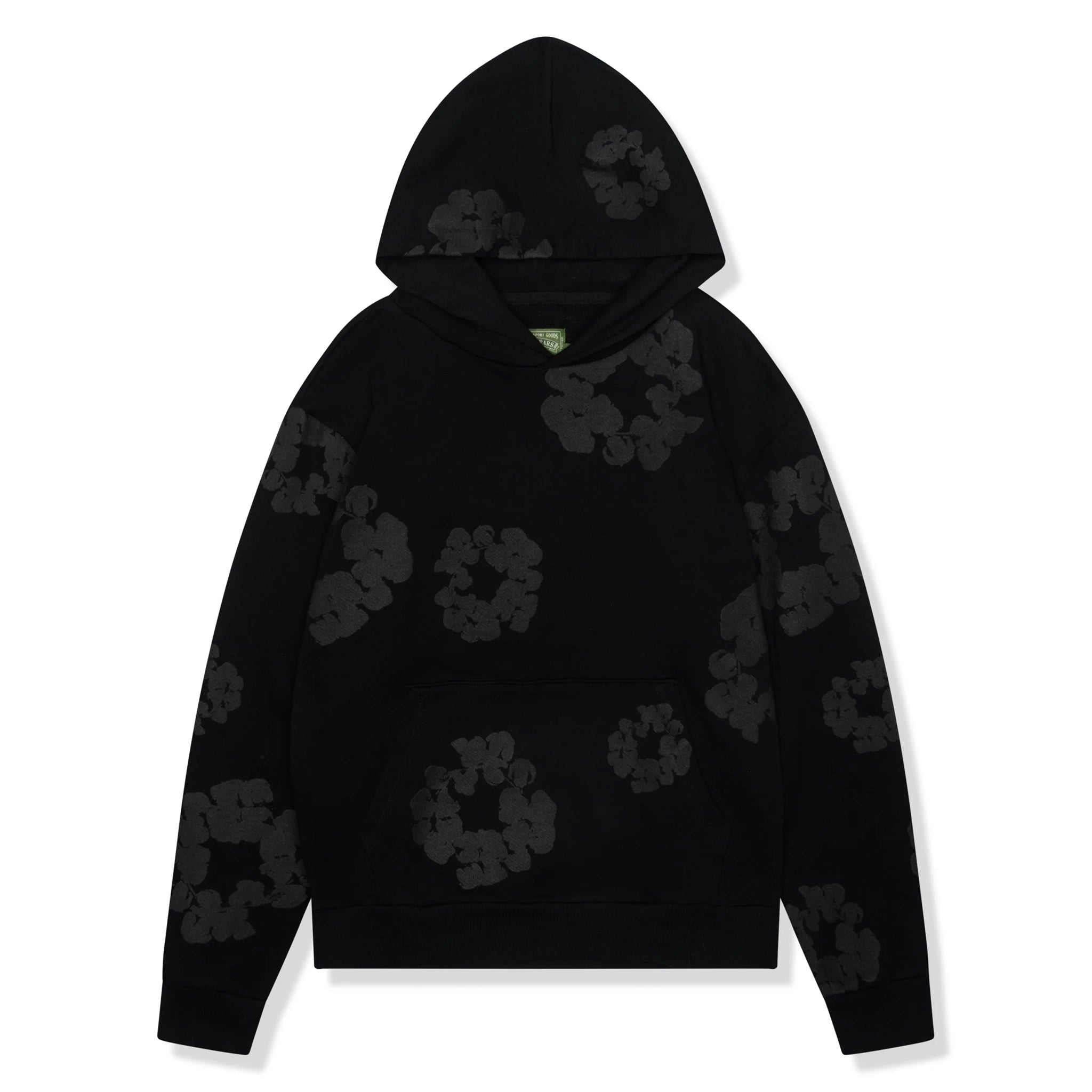 Denim Tears Cotton Wreath Black Monochrome Hoodie - Stylish Streetwear for Men & Women | Perfect for Casual Outfits, Urban Fashion, and Everyday Wear