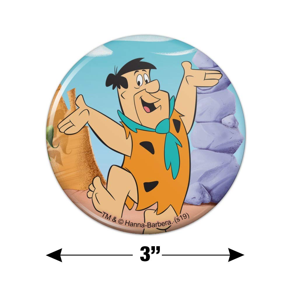 The Flintstones Fred Character Kitchen Refrigerator Locker Button Magnet - Fun Cartoon Fridge Decor for Home, Office & Dorm - Perfect for Organizing Notes, Photos & Reminders