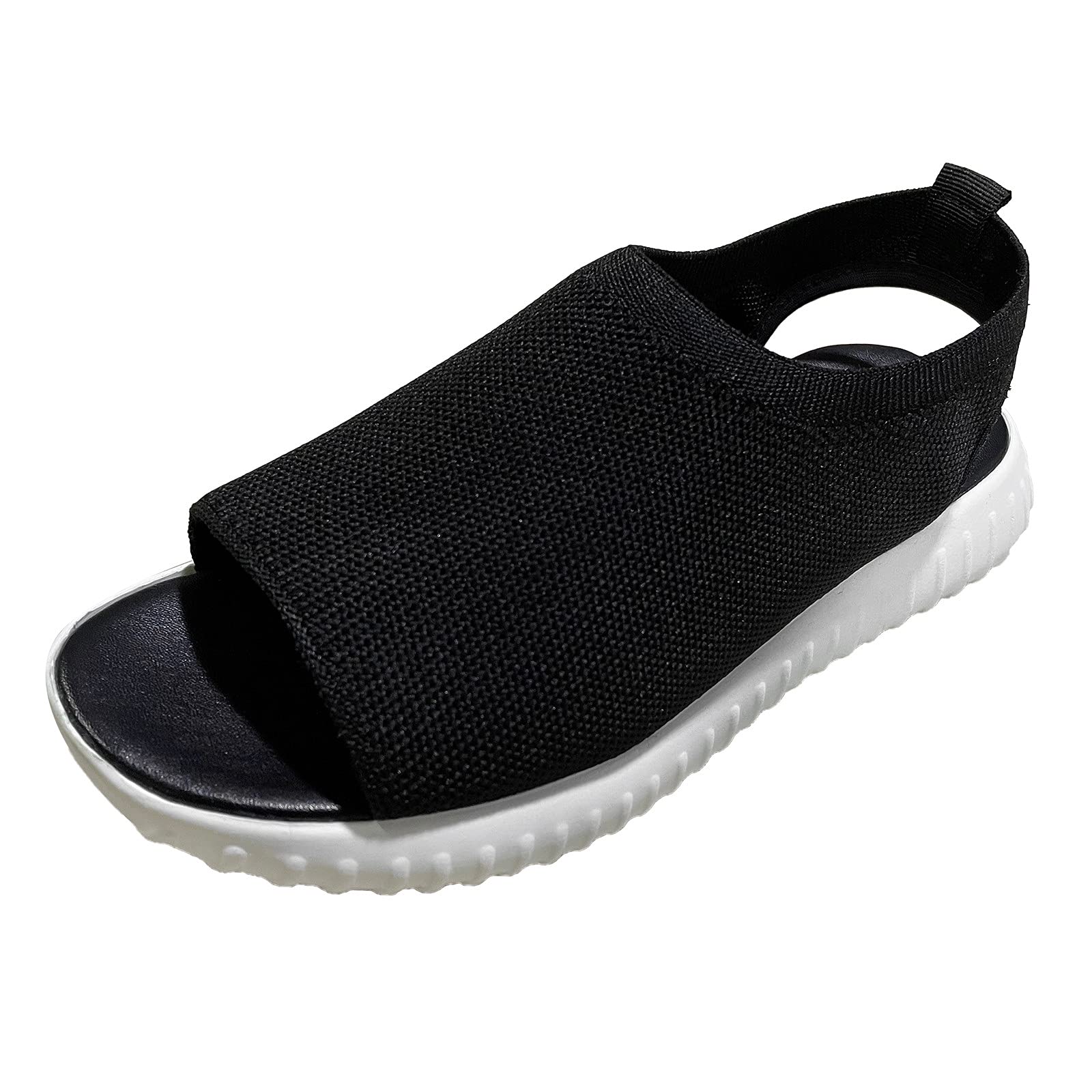 Breathable Peep Toe Mesh Women's Sandals with Slip-On Wedge Heel - Comfortable Summer Casual Shoes for Beach, Walking & Outdoor Activities
