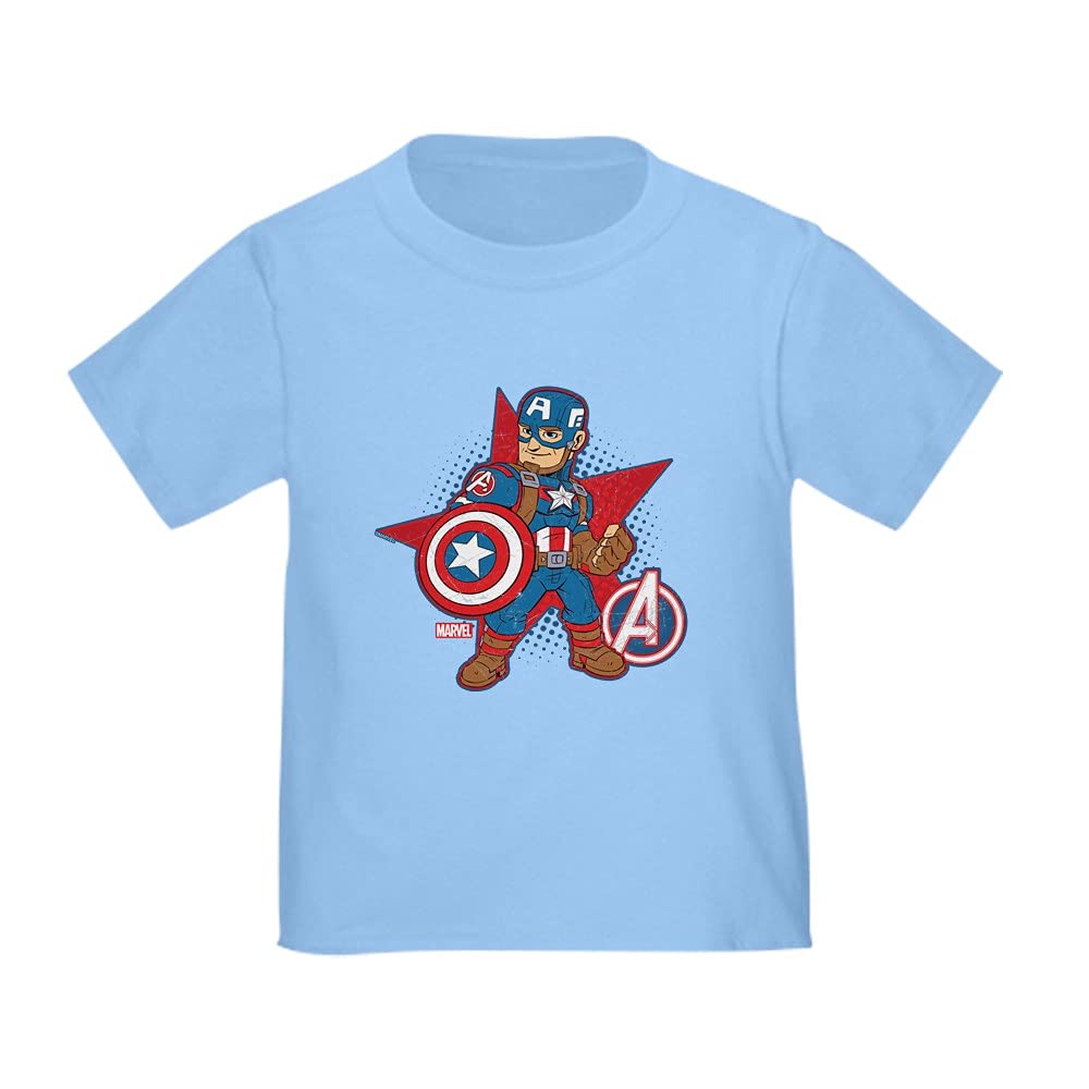 Captain America Toddler T-Shirt - Superhero Kids Tee for Boys & Girls | Perfect for Playtime, Birthday Parties & Cosplay