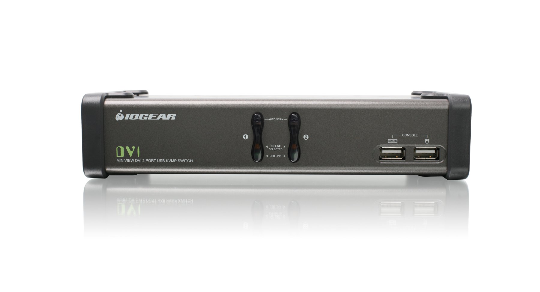 IOGEAR GCS1102-KM1 2-Port DVI KVMP Switch with Cables & Wireless Keyboard Mouse Combo - Perfect for Home Office & Multi-Computer Workstations