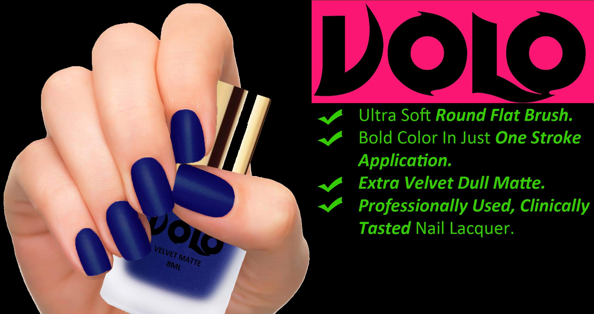 Volo Velvet Matte Nail Polish Set - Pack of 4 (Chocolate Brown, Grey, Tomato Red, Dark Peach) 32ml Each | Long-Lasting, Non-Chip Formula for Parties, Weddings & Special Occasions