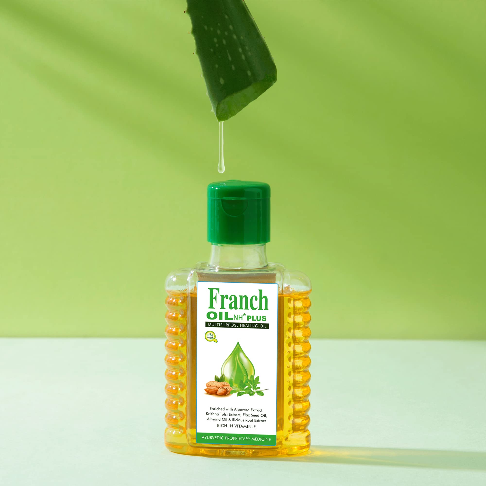 Franch Oil NH* Plus | Multipurpose Healing Oil for Stretch Marks, Small Burns, Scars & Pain Relief - 100ml | Natural Skin Care & Muscle Ache Solution for Daily Use