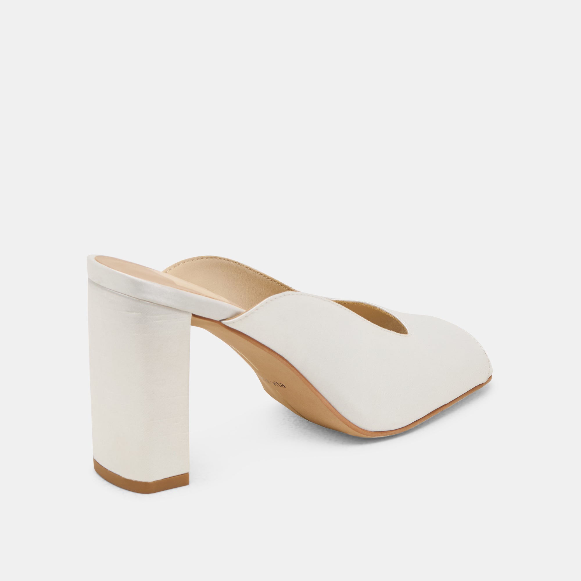 SABELA Women's Off-White Satin High Heels - Elegant Pointed Toe Pumps for Weddings, Parties & Special Occasions