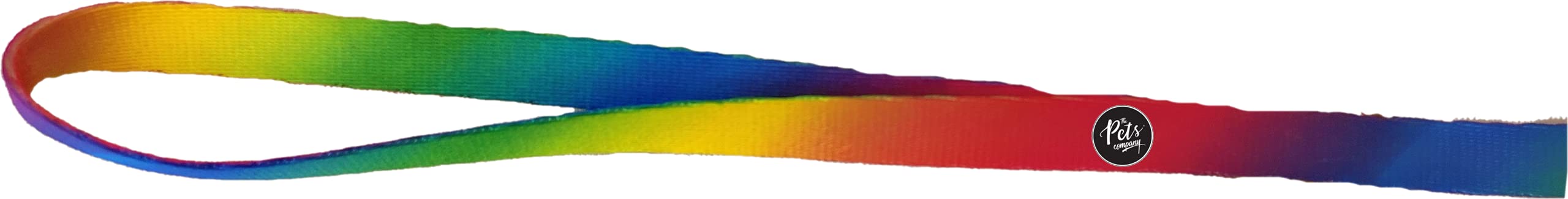 Rainbow Nylon Dog Leash and Collar Set for Small Medium Large Dogs - Adjustable Puppy Collar with Durable Leash for Walking Training Outdoor Adventures (Pets Company)