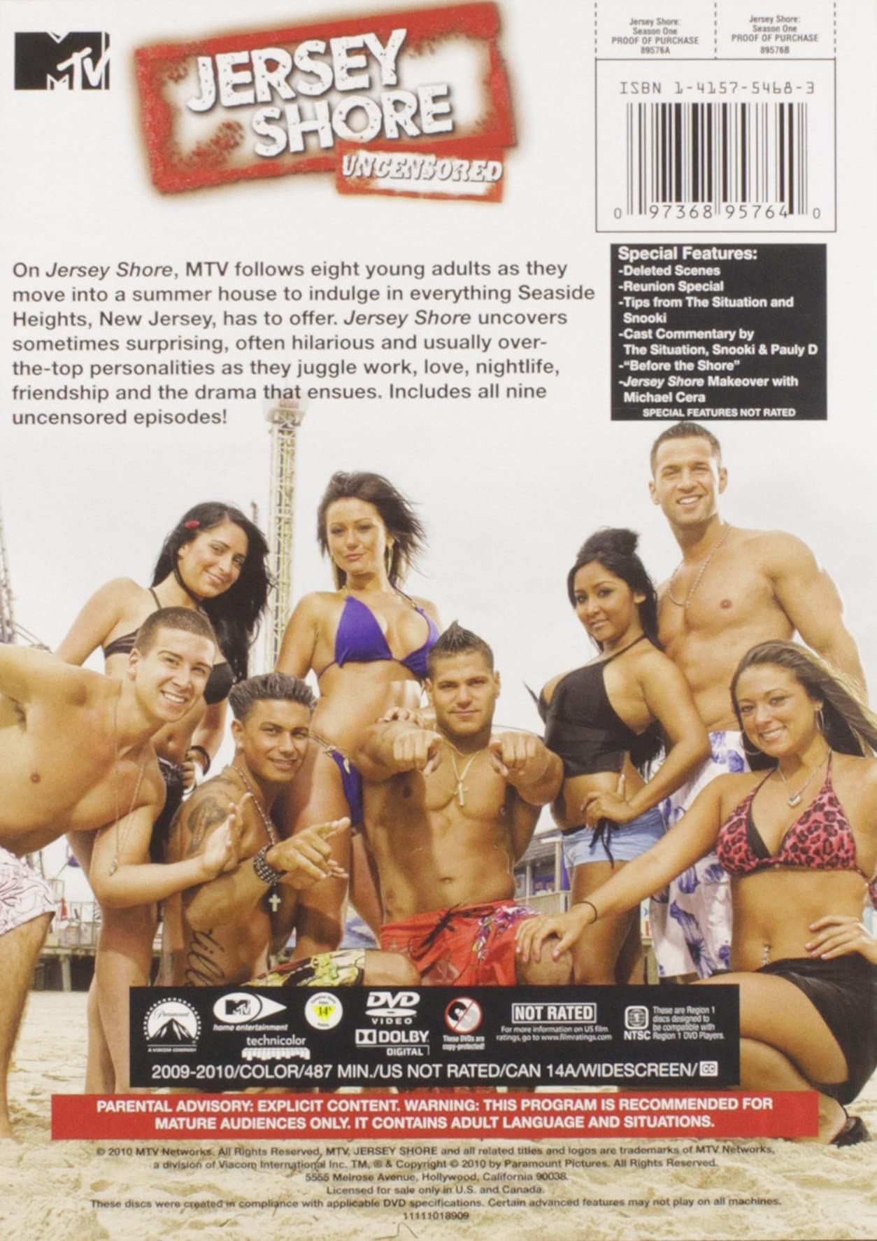 Jersey Shore Season 1 Uncensored - Reality TV Show DVD - Perfect for Binge Watching & Party Nights