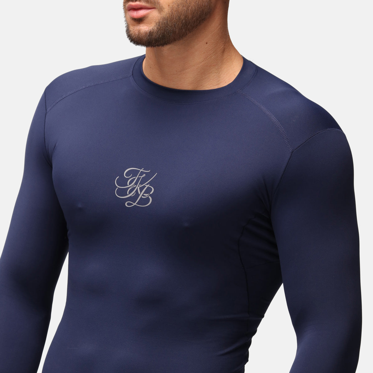 TKB Men's Navy Blue Thermal Base Layer Shirt - Warm & Comfortable for Winter, Outdoor Activities & Sports