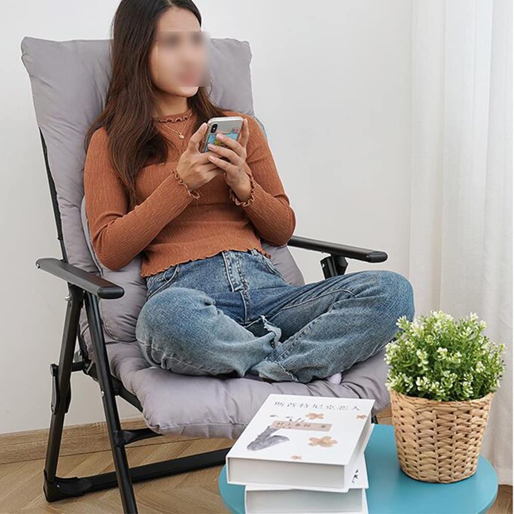 Modern Adjustable Single Leisure Chair - Folding Armchair Recliner with Detachable Soft Cushion for Bedroom, Living Room & Office Use | Comfortable Chaise Lounge for Adults (Style1) - Perfect for Reading, Relaxing & Working from Home