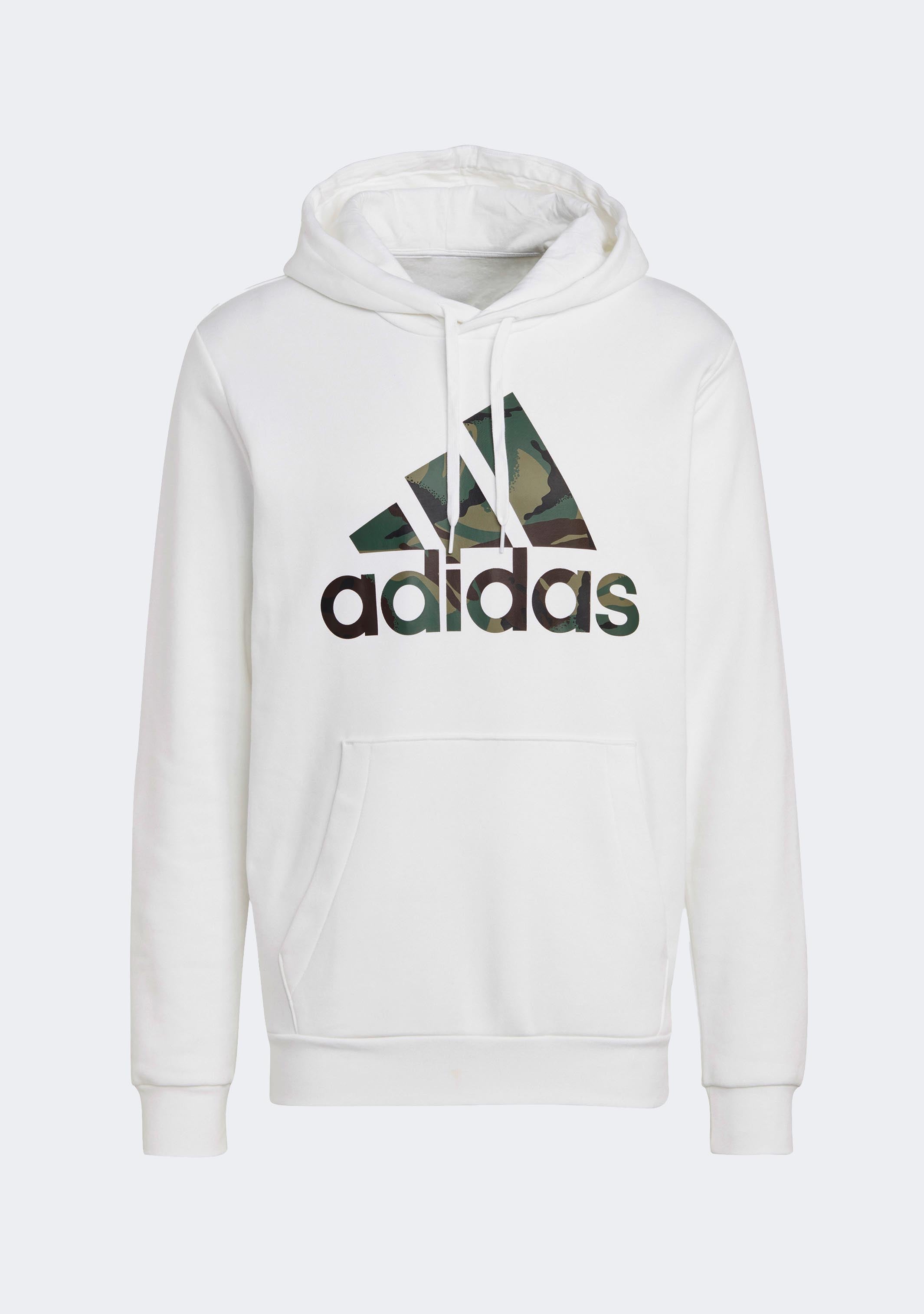Adidas Men's Camo Hoodie Sweatshirt - Lightweight Fleece Pullover with Kangaroo Pocket for Casual Wear, Gym & Outdoor Activities