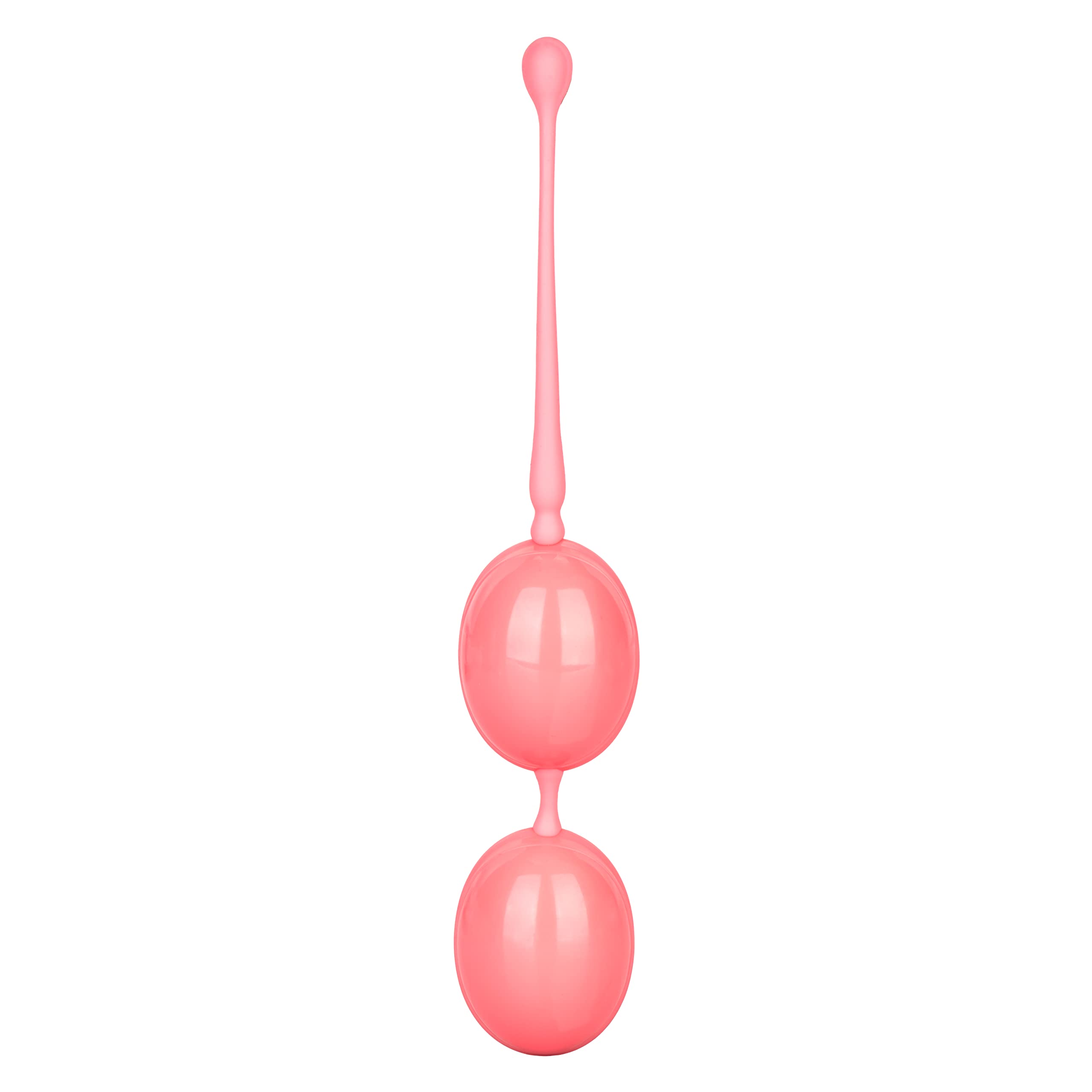CalExotics Weighted Kegel Balls for Women - Pink Silicone Exercise & Intimacy Trainer - Strengthen Pelvic Floor Muscles - Perfect for Postpartum Recovery & Enhanced Sensation (SE-1326-05-2)